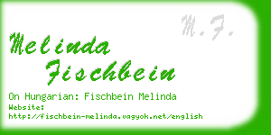 melinda fischbein business card